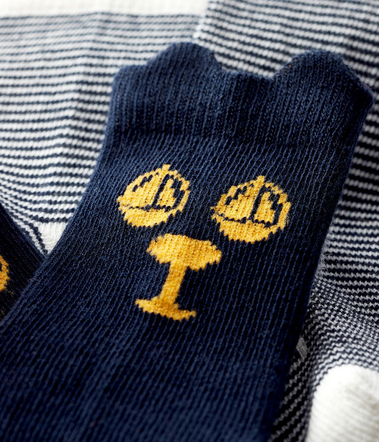 Pack of 2 pairs of baby socks multicolor