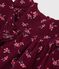 Babies' long-sleeved floral-print velour dress red/multicolor