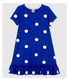 Girls' Short-Sleeved Cotton and Linen Dress