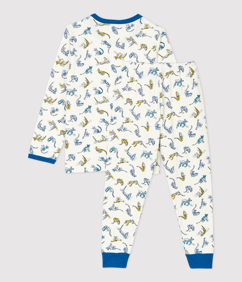 Boys' Panther Organic Cotton Knit Pyjamas white/multicolor