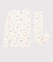Girls' Snugfit Birds Print Ribbed Pyjamas MARSHMALLOW white/MULTICO white