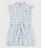 Girls' Short-Sleeved Poplin Dress BOLDAIR /MARSHMALLOW
