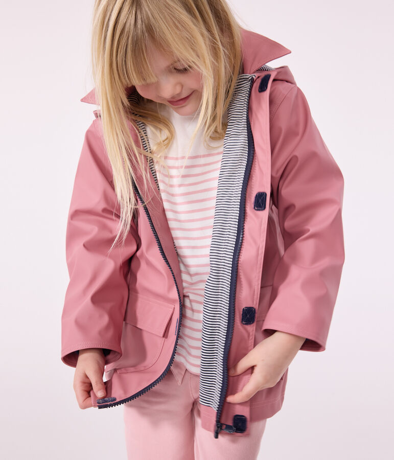 Children's unisex iconic recycled raincoat ROSEWOOD pink
