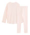 Girls' Ribbed Pyjamas FLEUR pink