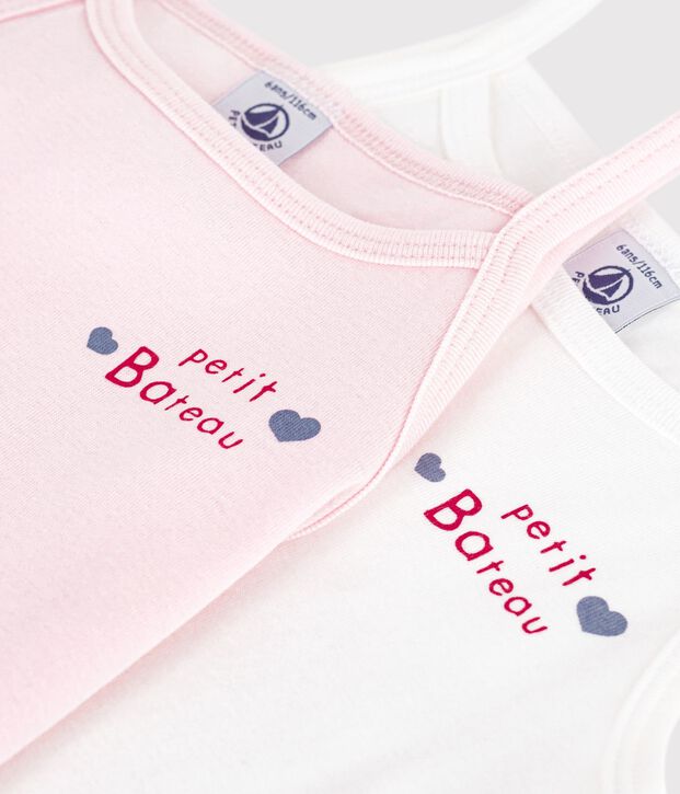 Lot de 2 chemises &agrave; bretelles en coton multicolor