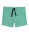 Baby boys' striped shorts PIVERT green/MARSHMALLOW white