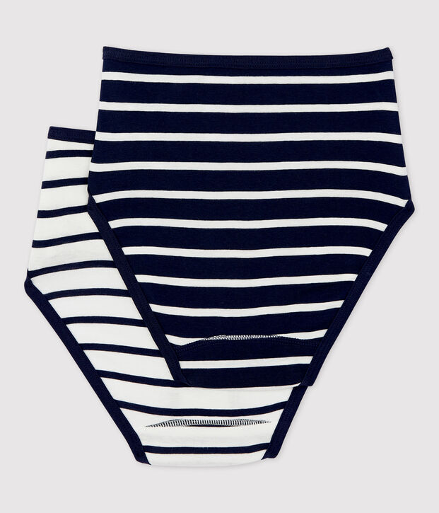 Women's High-Waisted Cotton Briefs - 2-Pack multicolor