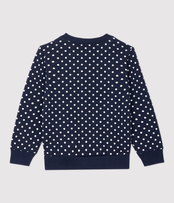 Girls' Fleece Sweatshirt SMOKING blue/MARSHMALLOW white
