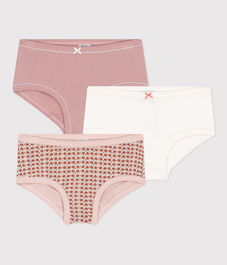 Girls' Flower Cotton Briefs - 3-Pack multicolor