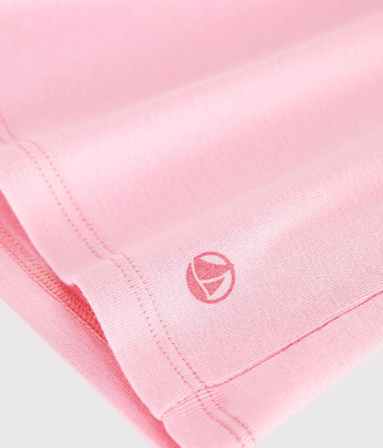 Children's short-sleeved plain cotton T-shirt pink