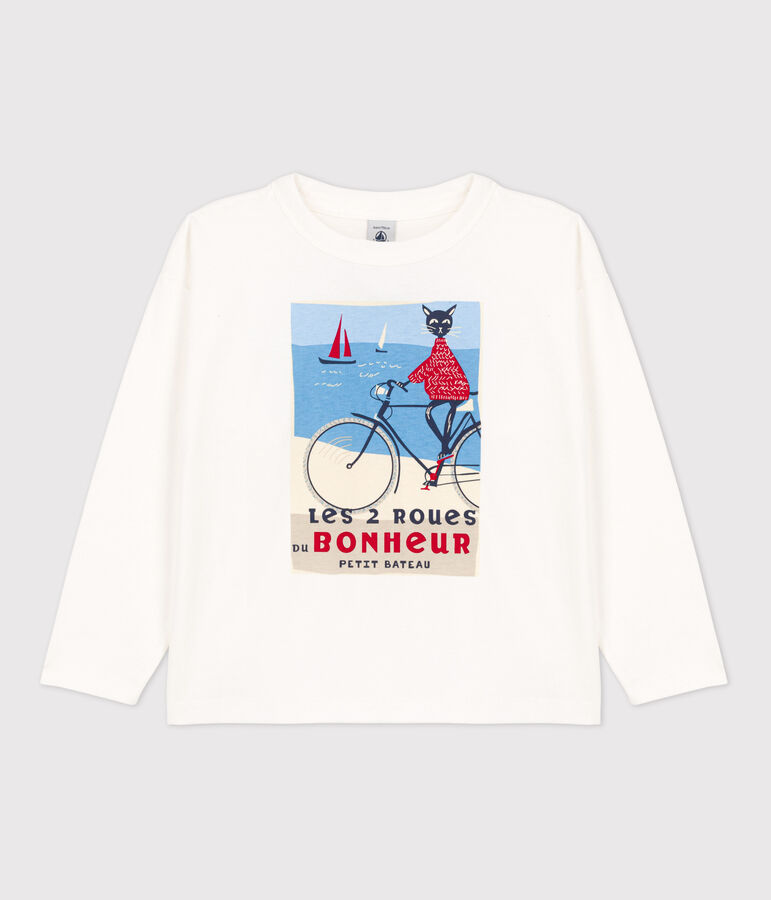 Girls' Long-sleeved Cotton T-Shirt white
