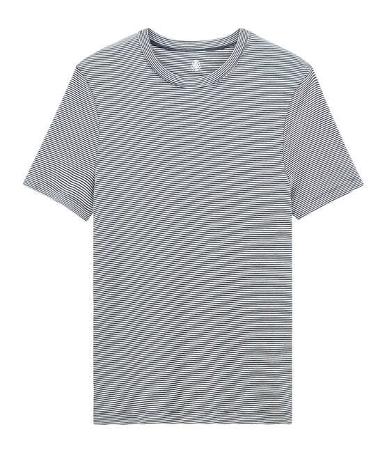 Men's short-sleeved crew neck t-shirt SMOKING blue/MARSHMALLOW white