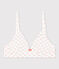 Girl’s print padded bandeau bra ECUME white/VENUS pink/MULTICO