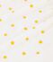 Girls' Short-Sleeved Sun Themed Cotton Nightdress MARSHMALLOW white/ORGE
