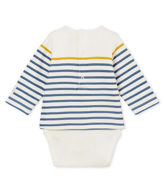 Baby boy's long sleeved tee-shirtbody MARSHMALLOW white/MULTICO white