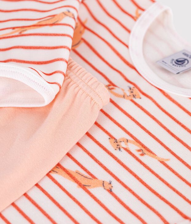 Pyjama  en velours white/pink/multicolor