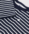 Boys' long-sleeved tube knit T-shirt SMOKING blue/MARSHMALLOW white