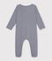 Babies' stripy printed cotton pyjama suit blue/white