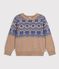 Children's wool and cotton jacquard jumper multicolor/multicolor