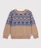 Children's wool and cotton jacquard jumper multicolor/multicolor