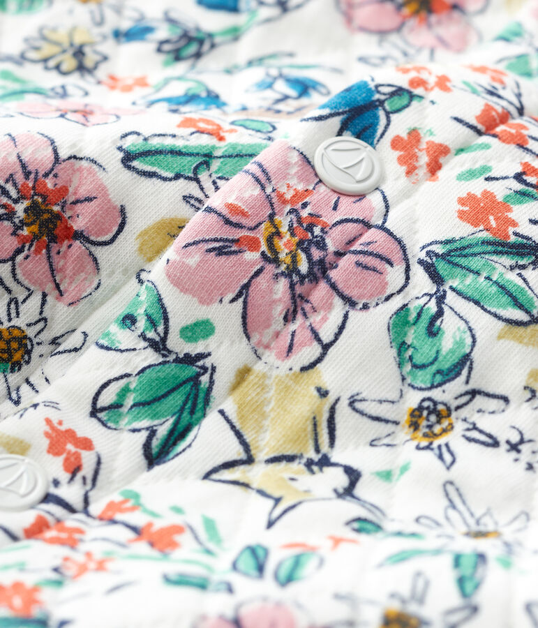 Babies' Quilted Cardigan white/multicolor