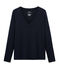 Women's Long-Sleeved Sea Island Cotton T-Shirt MARINE blue