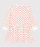 Babies' Fleece Dress MARSHMALLOW white/CAROTTE