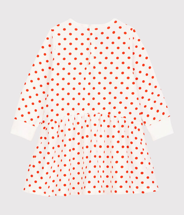Babies' Fleece Dress white/orange