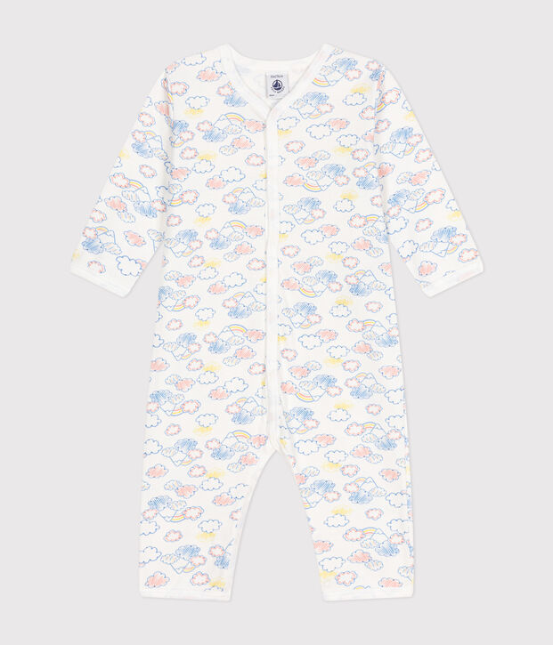 Babies' Footless Cotton Pyjamas white/multicolor