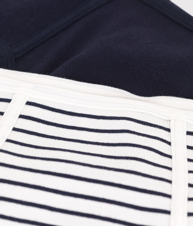 Women's high-waisted cotton and elastane pants - 2-Pack multicolor