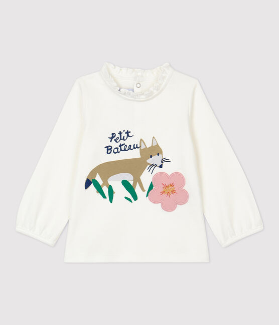 Babies' Cotton Blouse MARSHMALLOW white