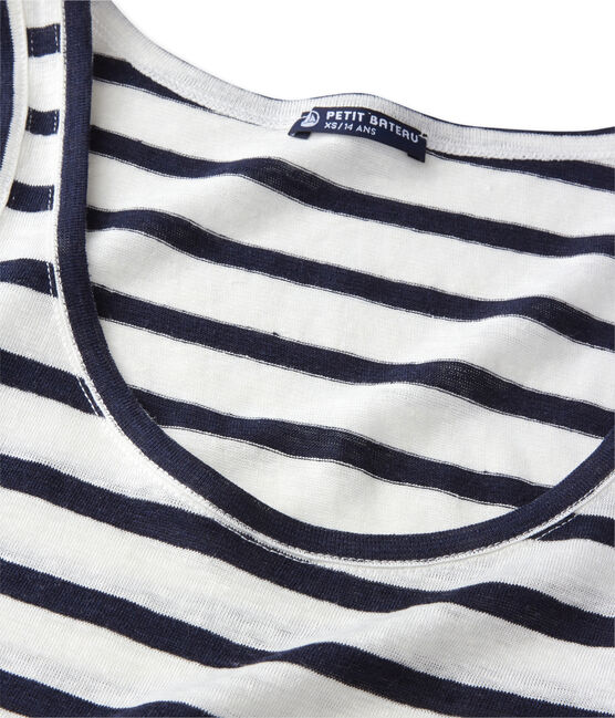 Women's Iconic Striped Linen Vest Top LAIT white/SMOKING blue