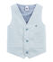 Boys' Sleeveless Jacket FONTAINE blue/MARSHMALLOW white
