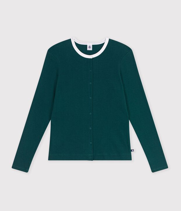 Women's plain cotton cardigan TREE