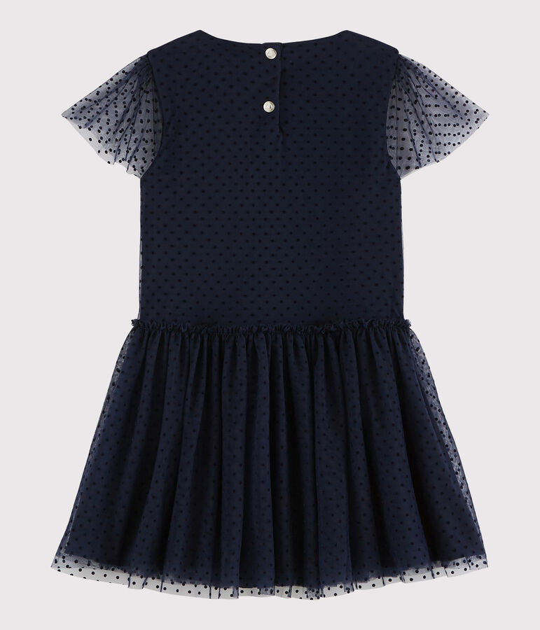 Girls' Short-Sleeved Dress blue