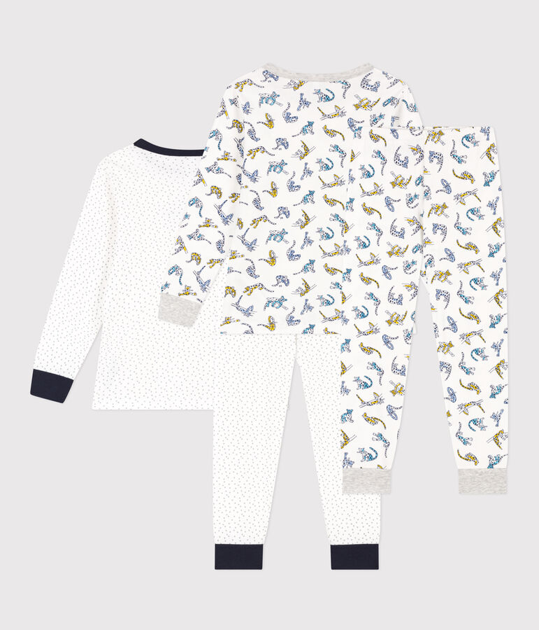 Children's Unisex Star and Feline Cotton Pyjamas 2-Pack variante 1