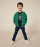 Boys' varsity jacket in fleece and sherpa JARDIN green
