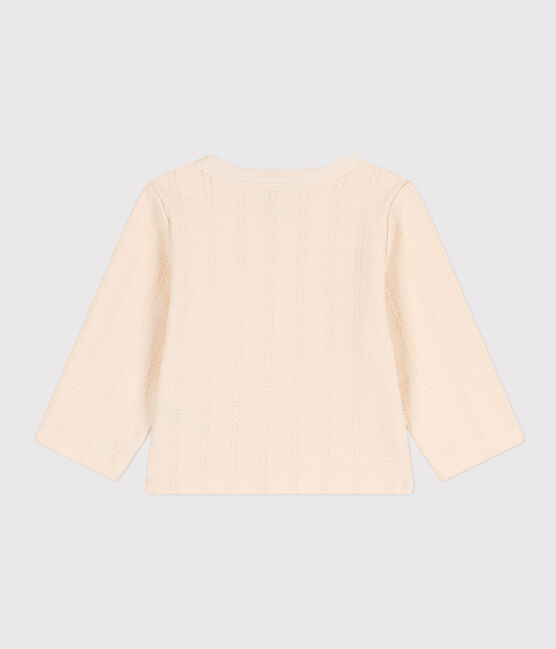 Babies' Fancy Stitch Jersey Cardigan AVALANCHE Ecru