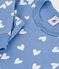 Children's fleece pyjamas with hearts blue/white
