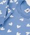 Children's fleece pyjamas with hearts blue/white