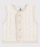 Babies' Unisex Quilted Tube Knit Bodywarmer MONTELIMAR CHINE beige