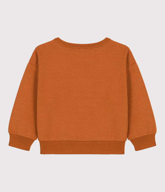 Unisex Patterned Fleece Sweatshirt ECUREUIL brown