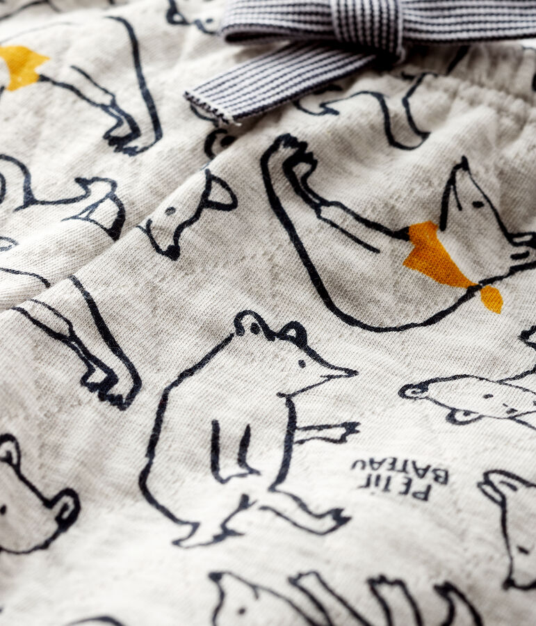 Baby boy's tubular knit trousers grey/multicolor