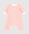 Babies' Long Jumpsuit in Quilted Tube Knit CHARME pink/MARSHMALLOW white