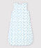 Babies' Organic Cotton Boat Pattern Sleeping Bag MARSHMALLOW white/COOL blue