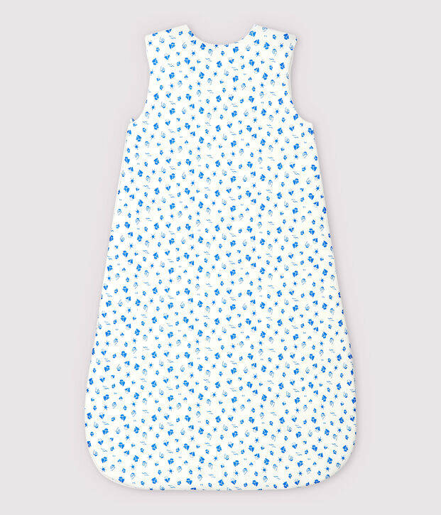 Babies' Organic Cotton Boat Pattern Sleeping Bag white/blue