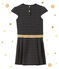 Girl's dress in double jersey. SMOKING blue/DORE yellow
