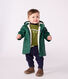 Babies' warm sherpa-lined raincoat