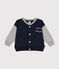 Babies' Fleece Baseball Jacket SMOKING blue/CHATON