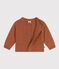 Babies' Wool/Recycled Nylon Knit Cardigan ECUREUIL brown